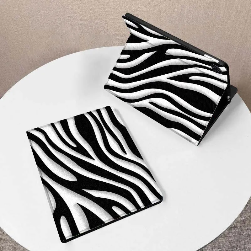 

Black Red Striped Art Pattern Case For Huawei MediaPad MatePad M5 M6 11 12 X SE T10 T10s 2 C5e T5 Pro Lite Air 11.5 Inch Tablet