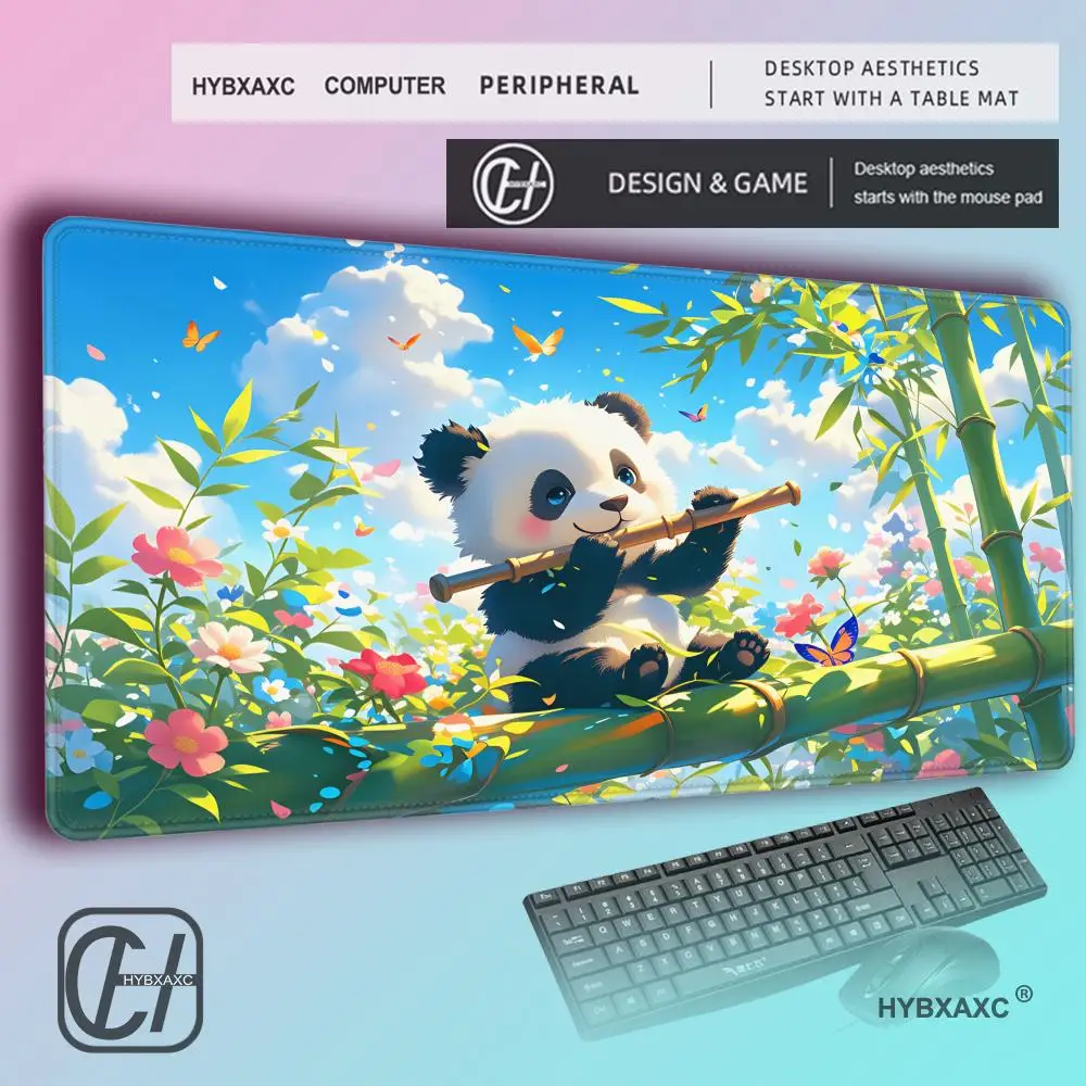 HYBXAXC Anime Forest Animal Large Mouse Pad Koala Panda Bear Scenery Gaming Desk Mat