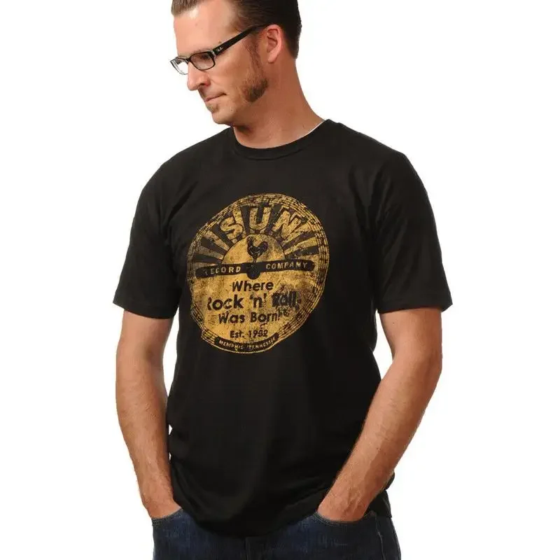 STEADY CLOTHING Sun Records T-shirt avec logo vieilli S NEUF