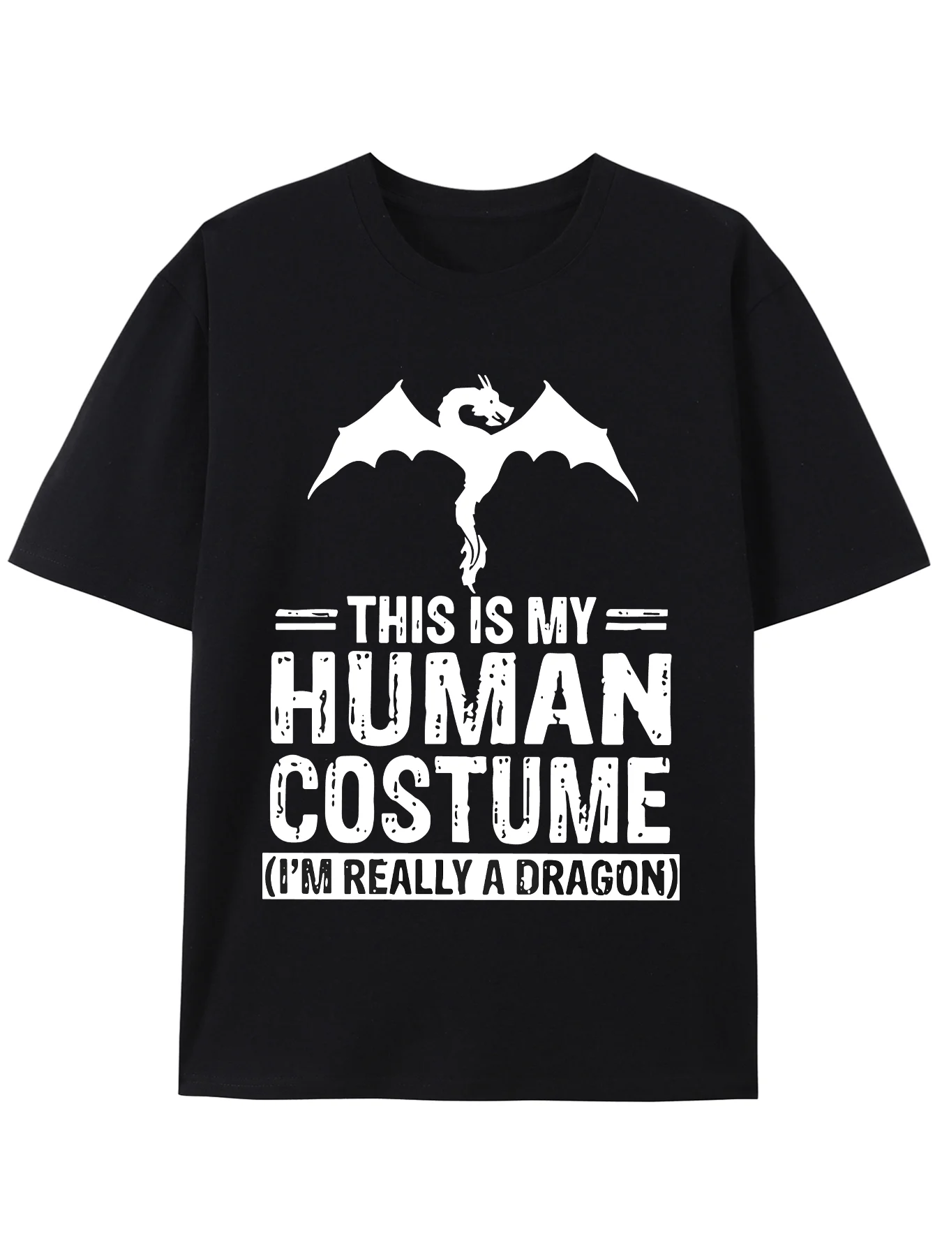 

Mens Dragon Flight Graphic Tee - Bold Novelty Design, Casual Comfort, Breathable Summer Wear, Perfect for Daily Adventures