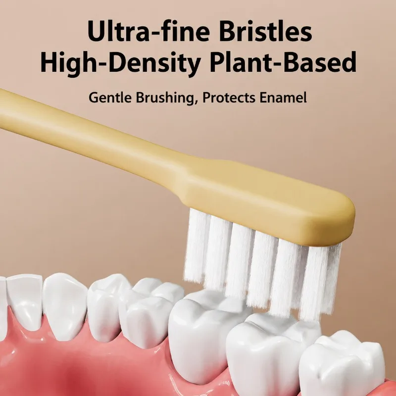 Antibacterial Soft Bristle Toothbrush for Adult Household Use Individually Wrapped Couple Mini Head Premium Ultra Gentle Oral