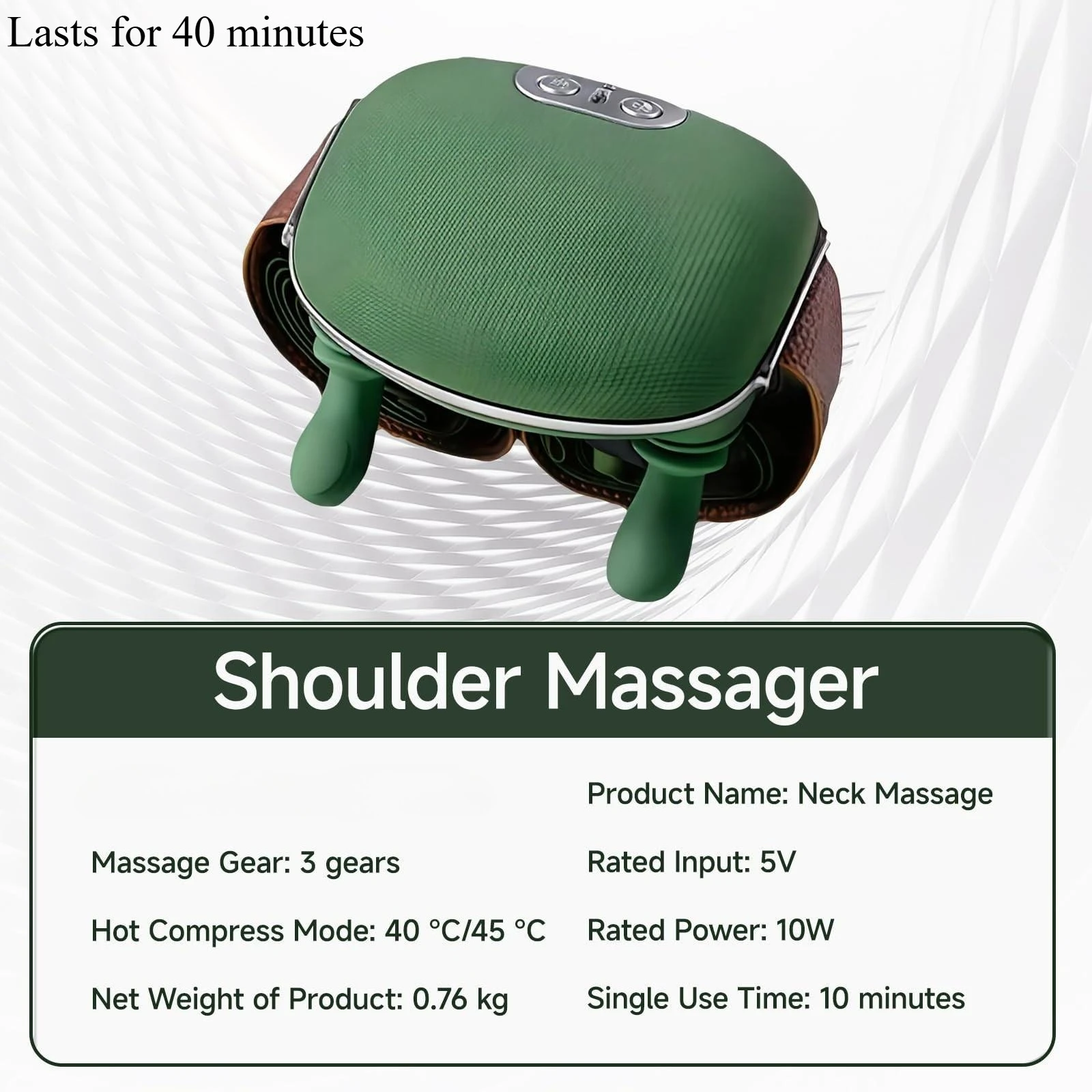 Portable Deep Tissue Electric Massage Pad Wireless USB Powered Shiatsu Neck Shoulder Back Arm Massager Full Body Muscle Relieve