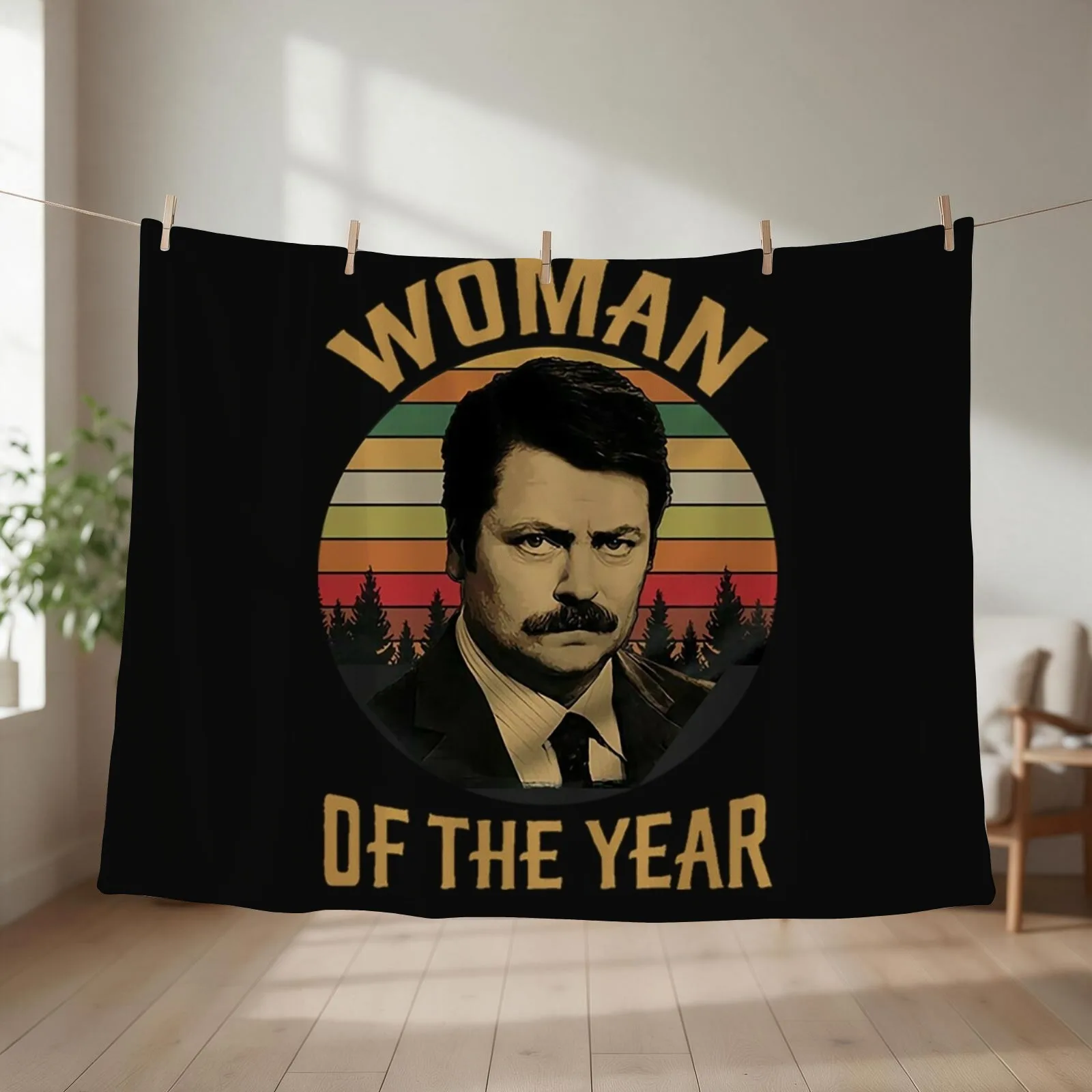 Ron Swanson T-Shirtron swanson SHIRT, parks and rec shirt-the worst john ralphio-parks and rec parks and recreatio Throw Blanket