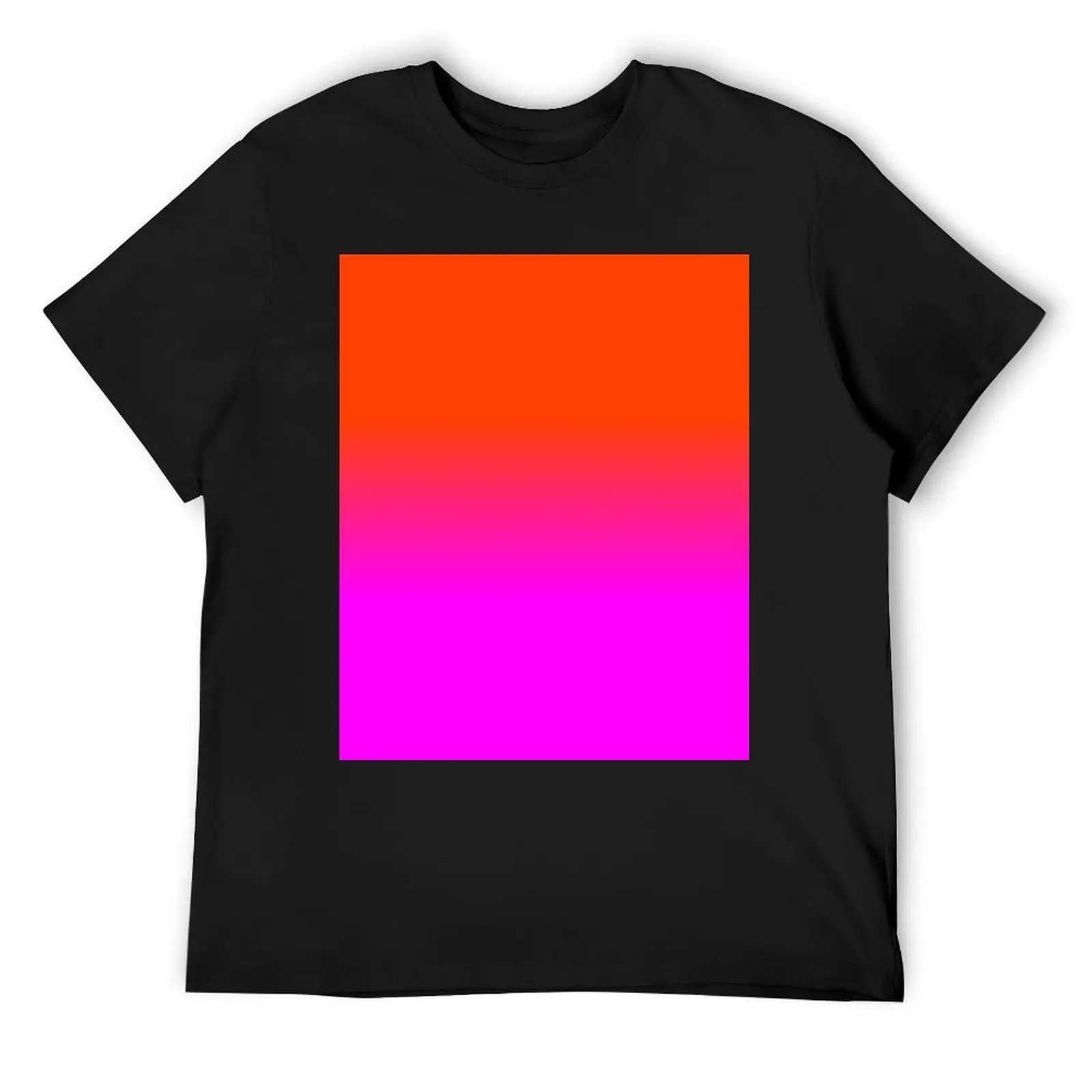 

Neon Orange and Hot Pink Ombre Shade Color Fade T-Shirt quick-drying tops anime clothes funny gifts mens graphic t-shirts