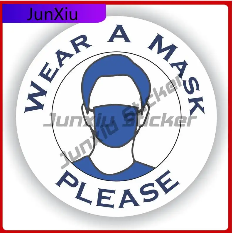 

Wear A Mask Please Sticker Cute Window Wall Fade Resistant Auto Accessories Vinyl Decal For Car Truck SUV Window Bumper Laptop