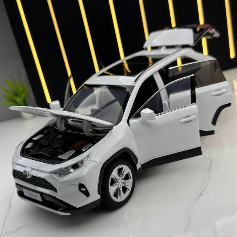 

1:24 RAV4 SUV Car Model Alloy Diecast Toys Vehicles For Children Collection Car Toys Kids Birthday Gifts