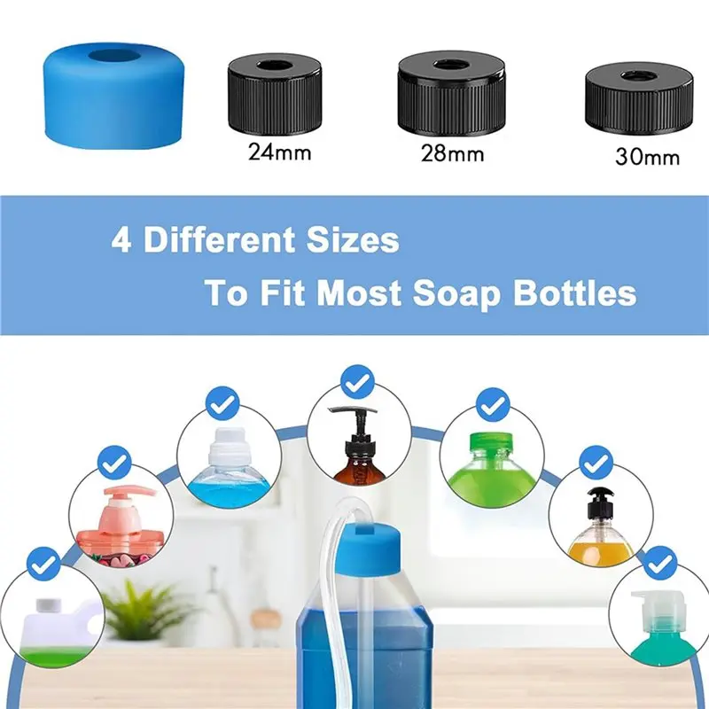 B97A-4X Soap Dispenser Extension Tube Kit For Kitchen Sink, 47Inch Under Sink Soap Dispenser Tube With Upgraded Check Valve