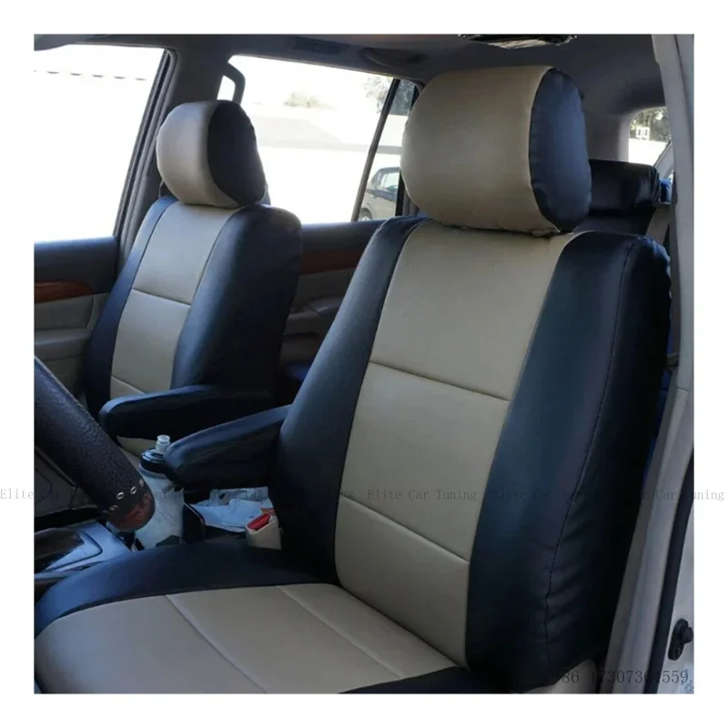 

Всесезонные кожаные чехлы на сиденья для Land Cruiser (2008-2020), полный комплект, на заказ, аксессуары для интерьера автомобиля