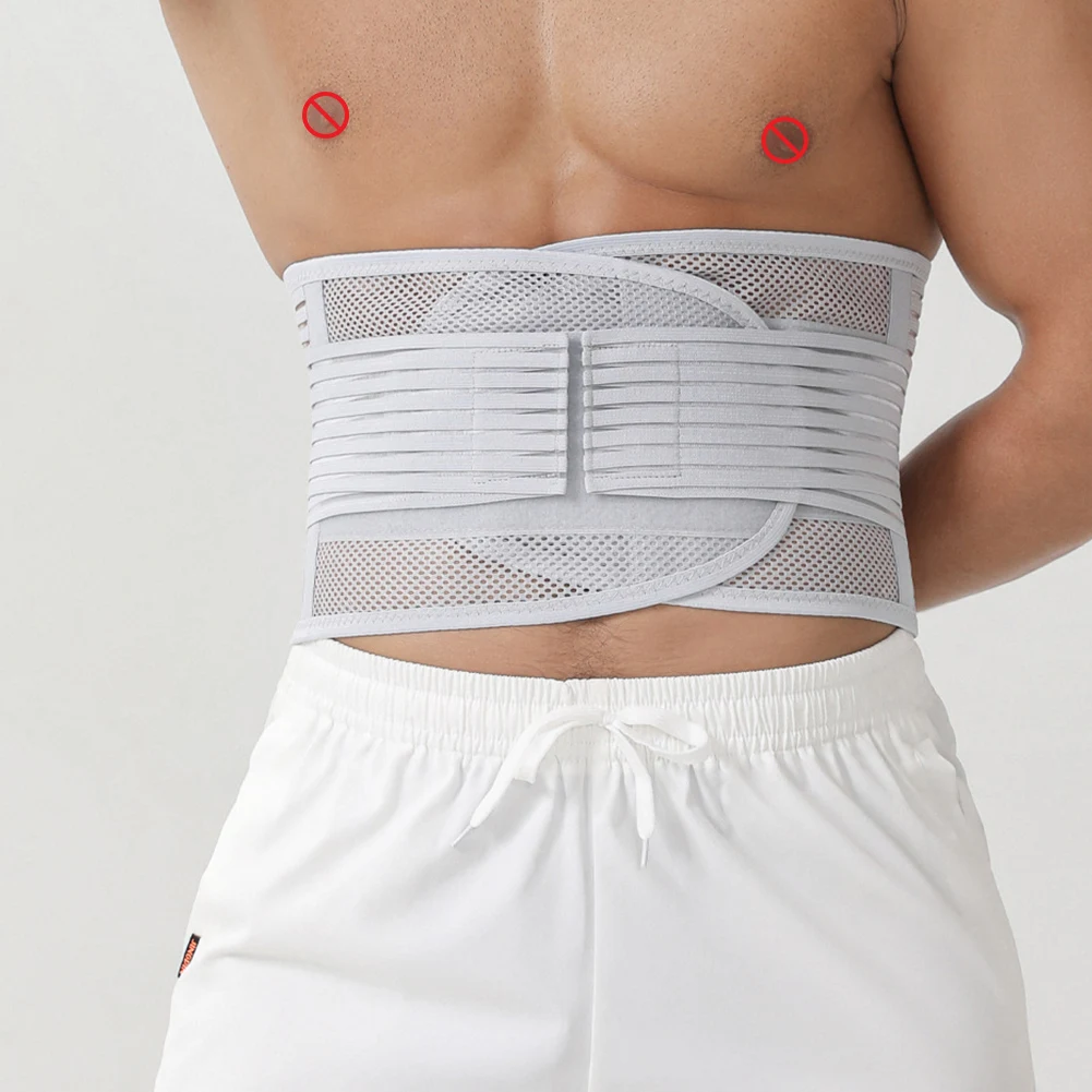 

Пояс для поддержки поясницы, эргономичный корсет для спины, дышащий, регулируемый, для поддержки позвоночника при грыже межпозвоночного диска