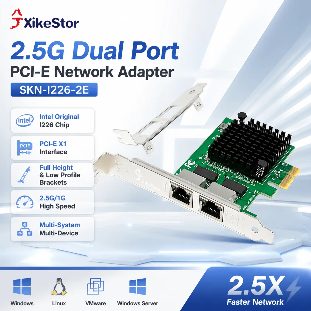 carte-reseau-pcie-xikestor-skn-1226-2e-25g-double-rj45-puce-intel-i226-adaptateur-ethernet-gigabit-lan-pour-pc-de-bureau-windows-linux