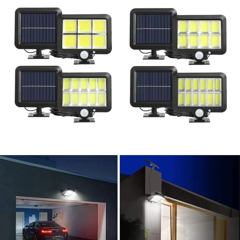 

Solar Cob LED light in the outdoor PIR sports sensor Sunshine waterproof wall emergency street safety light garden