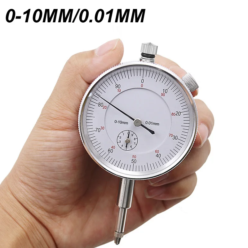 0-10mm 0.01mm Dial Indicator Gauge Meter  Resolution Indicator  Mesure Instrument Tool Dial  + Magnetic Base Holder Stand