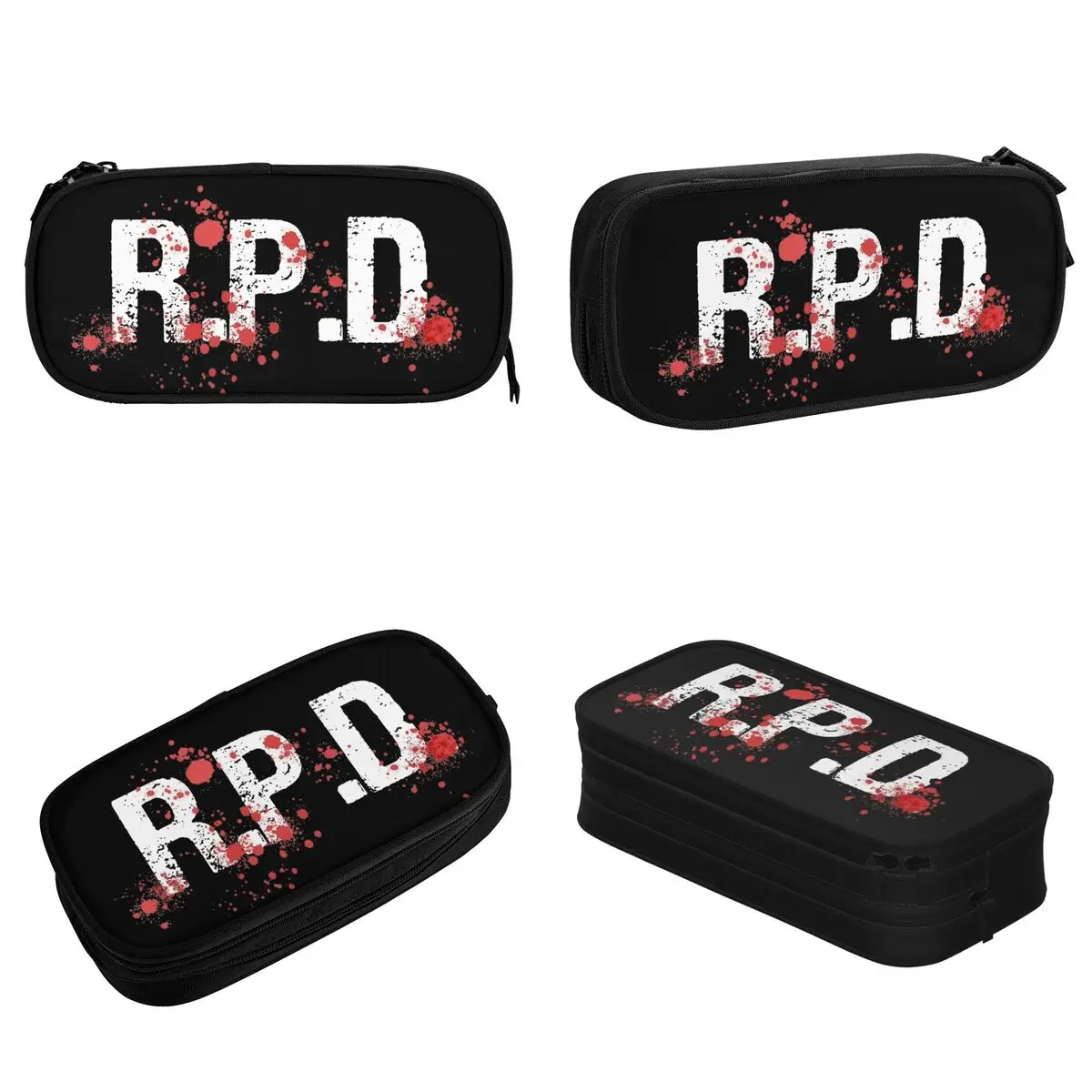 Resident Evils 3 R.P.D. Blood Logo Pencil Cases Pencilcases Pen for Student Big Capacity Bags Students School Zipper Stationery