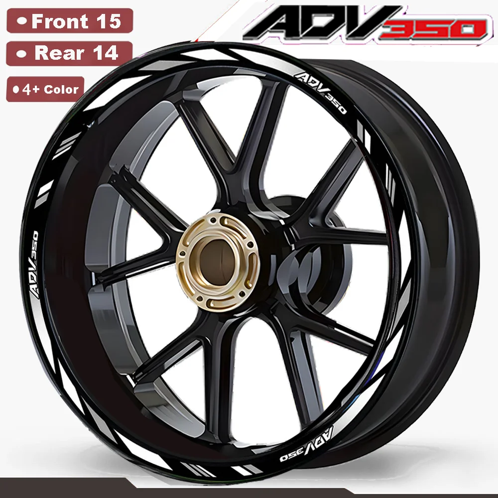 

For Honda ADV350 Wheels Stickers Reflective Protection Rims Decals Motorcycle Accessories Tires Strips Covers ADV 350 2023 2024