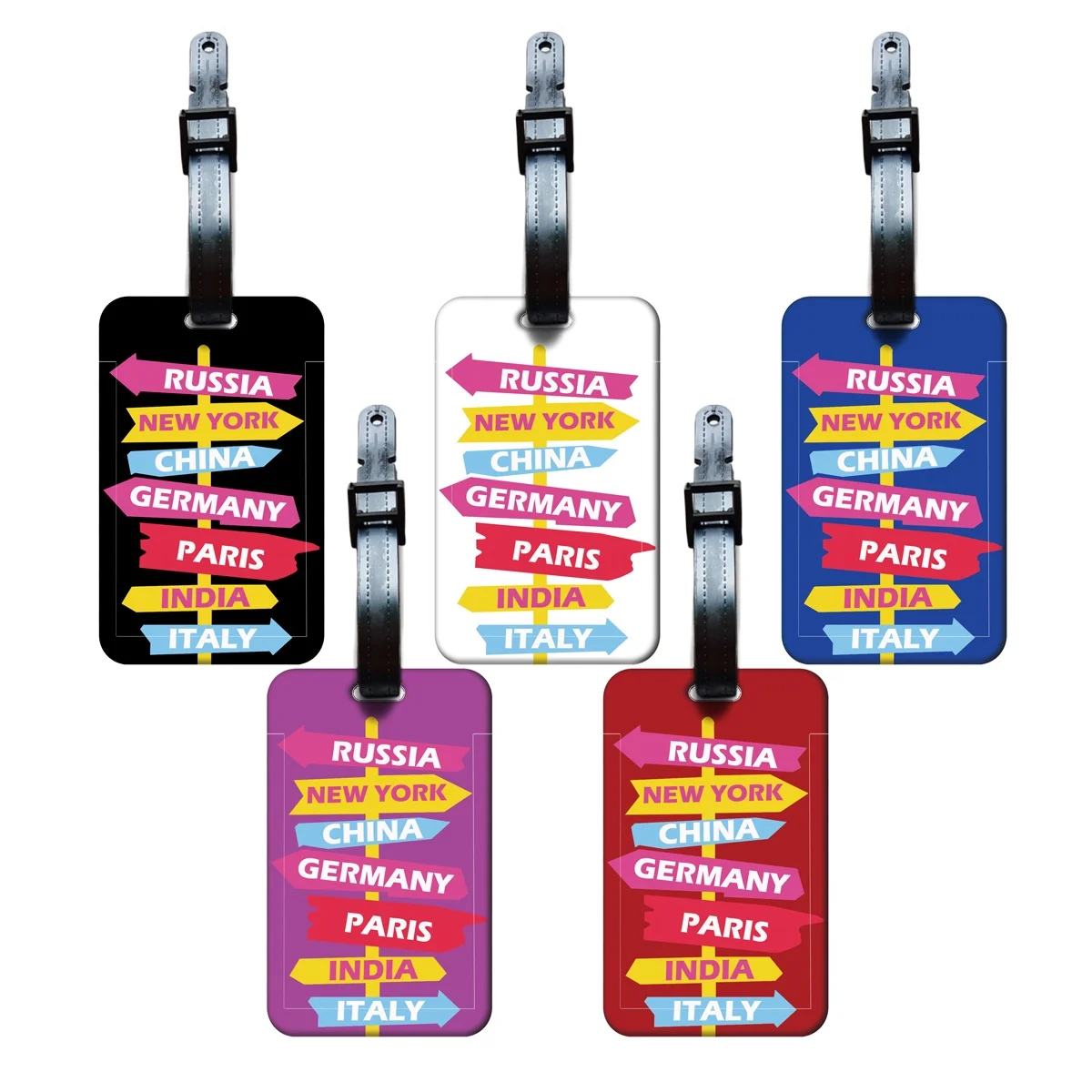 Creative Road Sign Indication Luggage Tags Fun ID Labels for Suitcases Backpacks Travel Bags Unique Travel Accessories