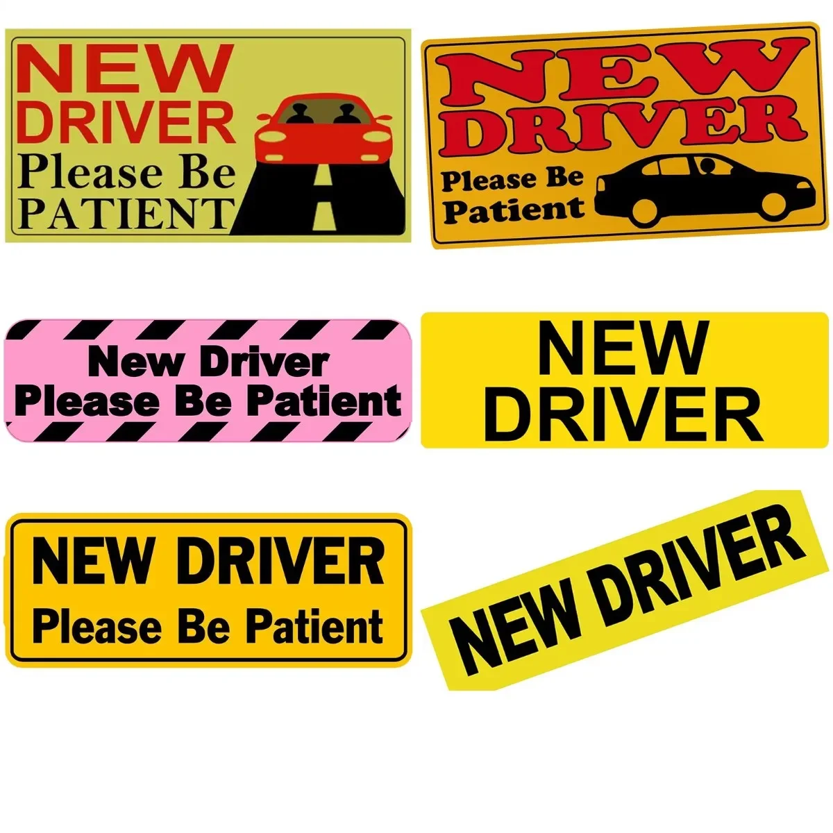

Personality New Driver Car Stickers Car Door Protector Decal Motorcycle Waterproof Creative Decor