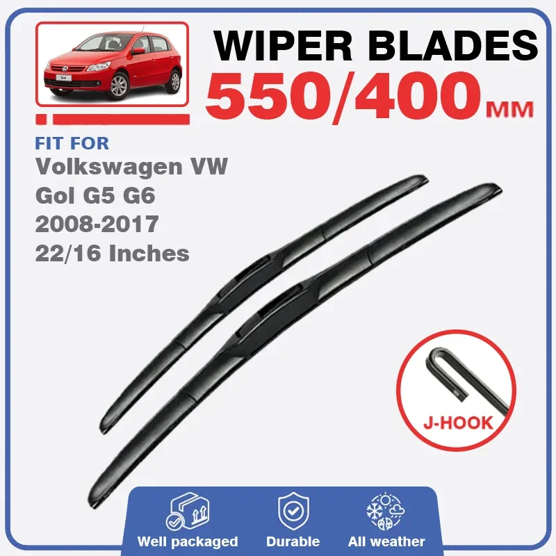 Para Volkswagen VW Gol G5 G6 2008 - 2017 Voyage Saveiro cepillo de parabrisas delantero limpiaparabrisas accesorios de goma