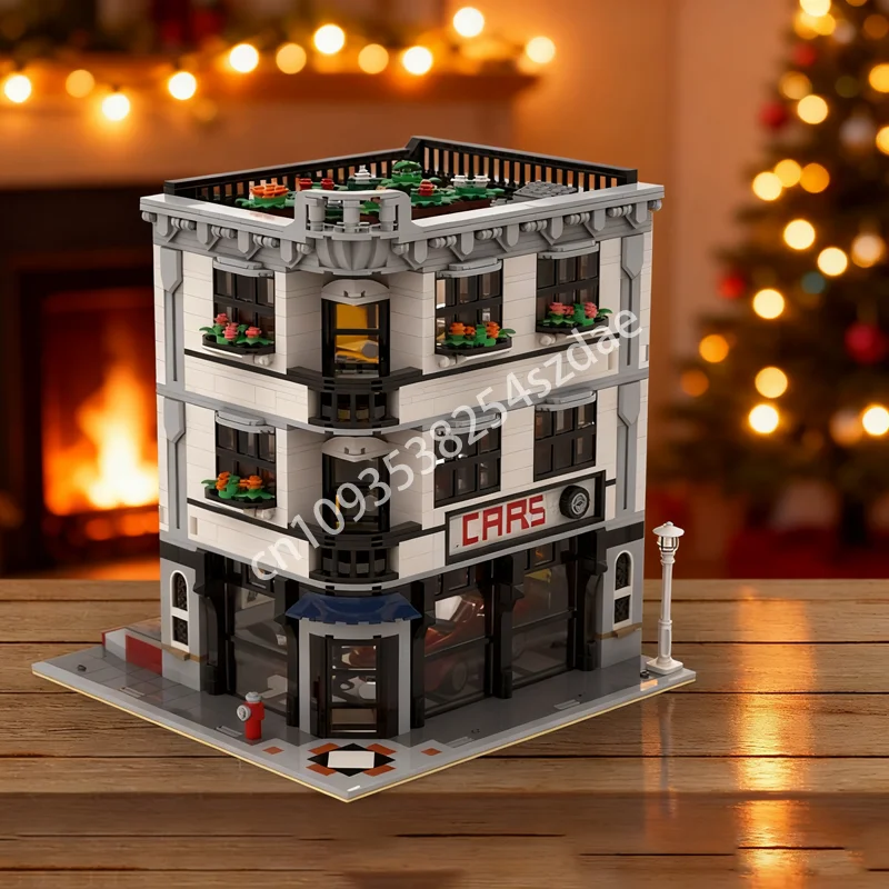 

3223 шт. MOC модульный выставочный зал автомобиля модульная модель строительные блоки Рождественский подарок сборка DIY творческая идея игрушки дети день рождения