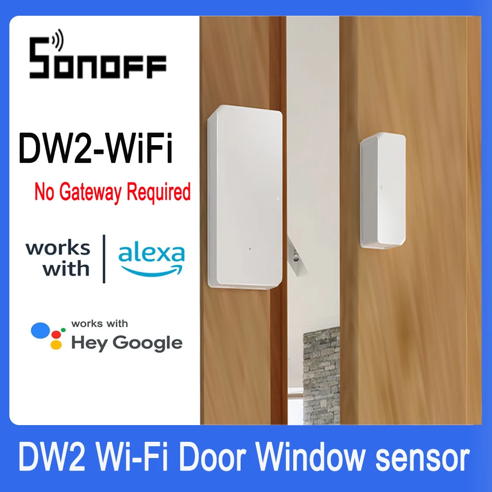 Датчик SONOFF DW2, беспроводной, Wi-Fi, для дверей, окон, e-WeLink, оповещения через приложение для системы «умный дом», сопряжения Bluetooth