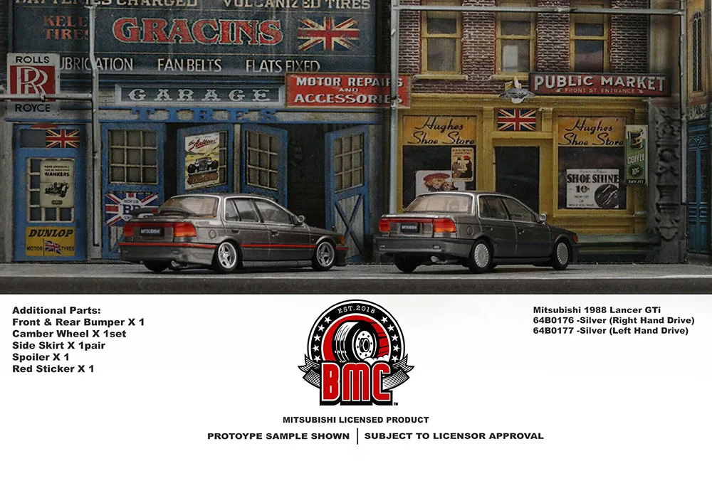 NEW 1/64  1988 Lancer GTi 3 inches Cars by BM Creations JUNIOR Diecast toys For Collection Gift