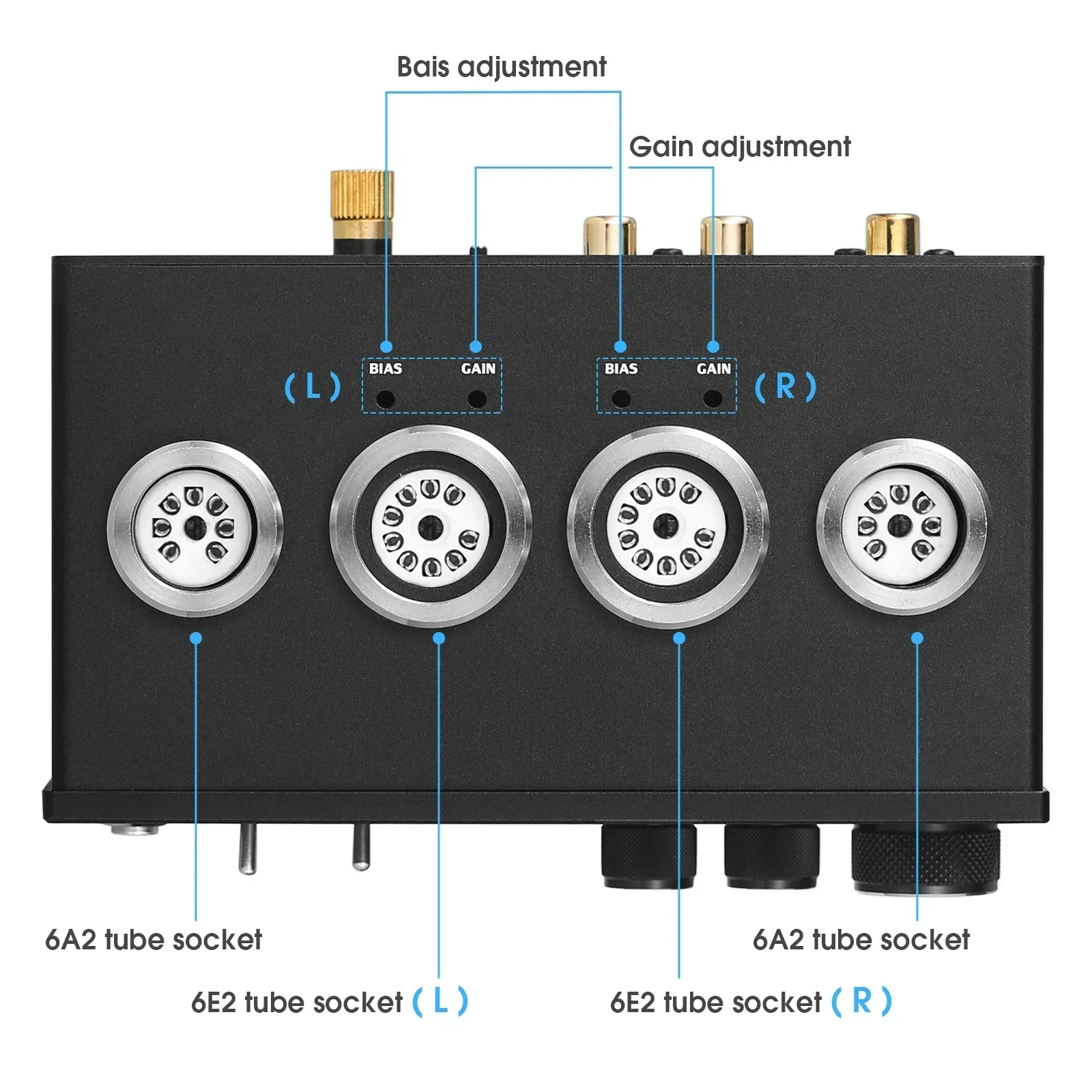 Douk Audio T9 Mini 6 e2 Stereo Audio tubo a vuoto preamplificatore MM/MC Phono Stage giradischi preamplificatore amplificatore per cuffie