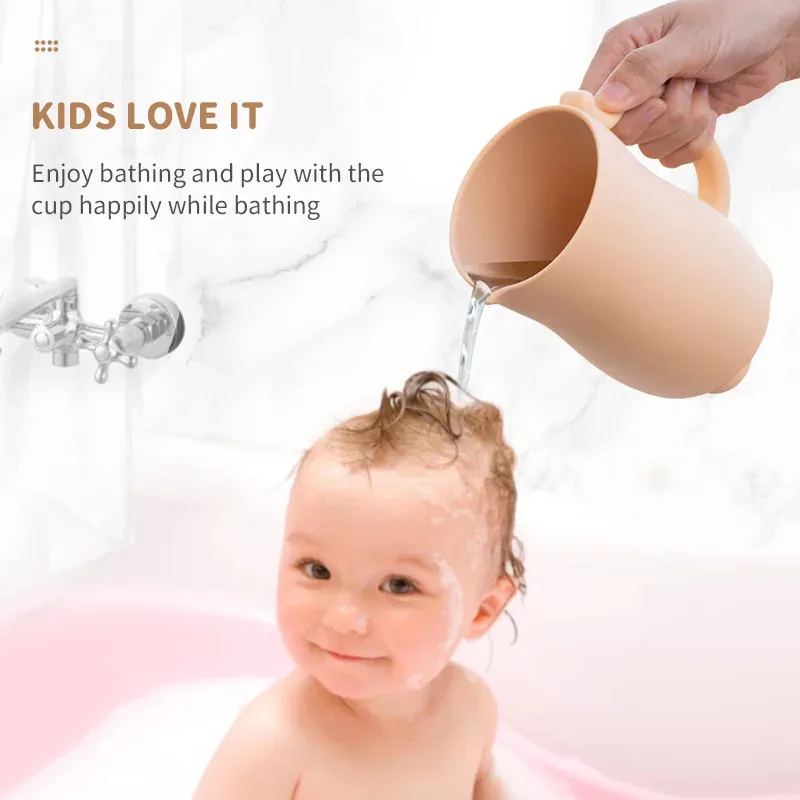 

1 Pc Large-Capacity Multipurpose Silicone Baby Cup Multi-color Hair Washing & Bath Rinser