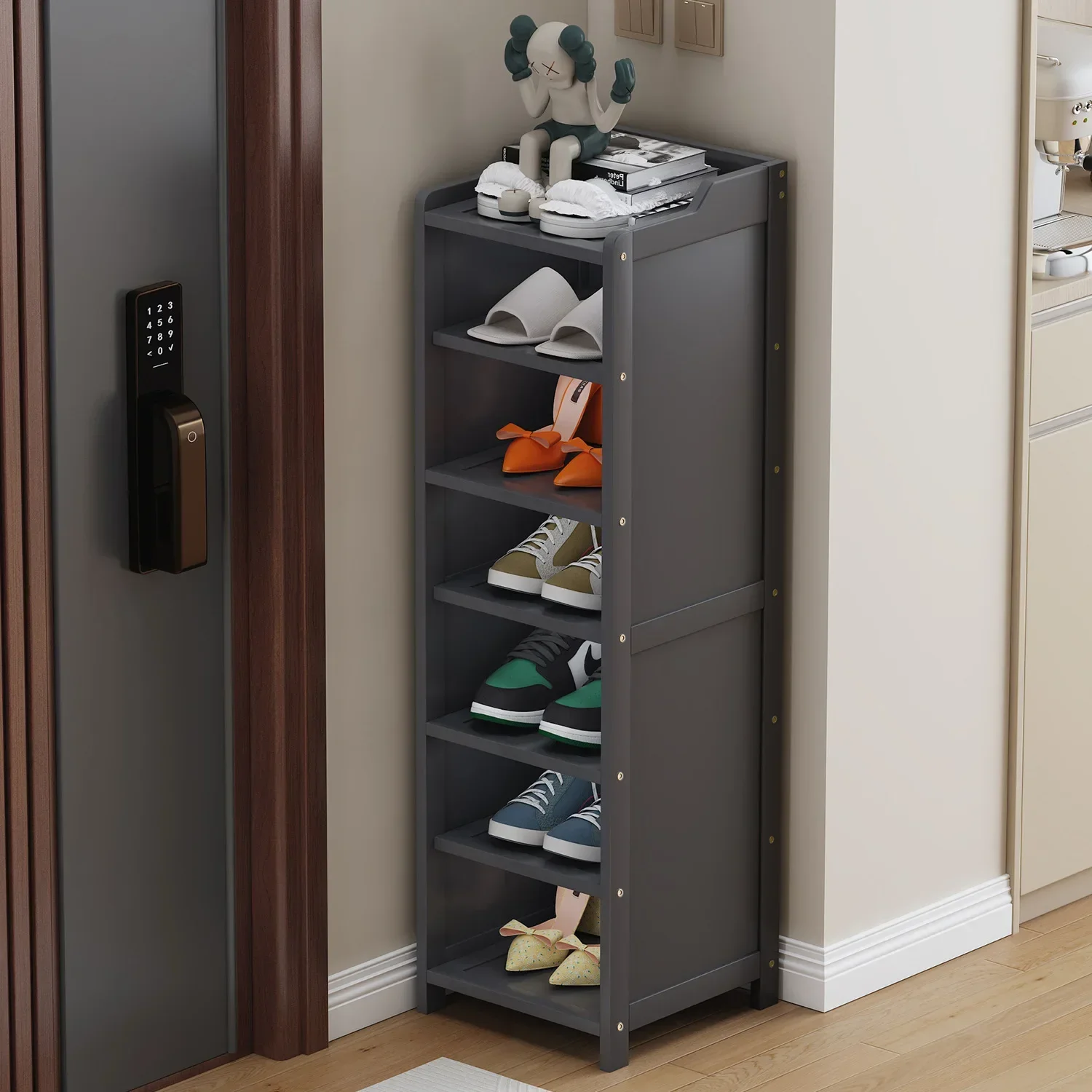 Firm Shoe rack multi-layer household door shoe cabinet home storage shoe rack dormitory small shoe cabinet