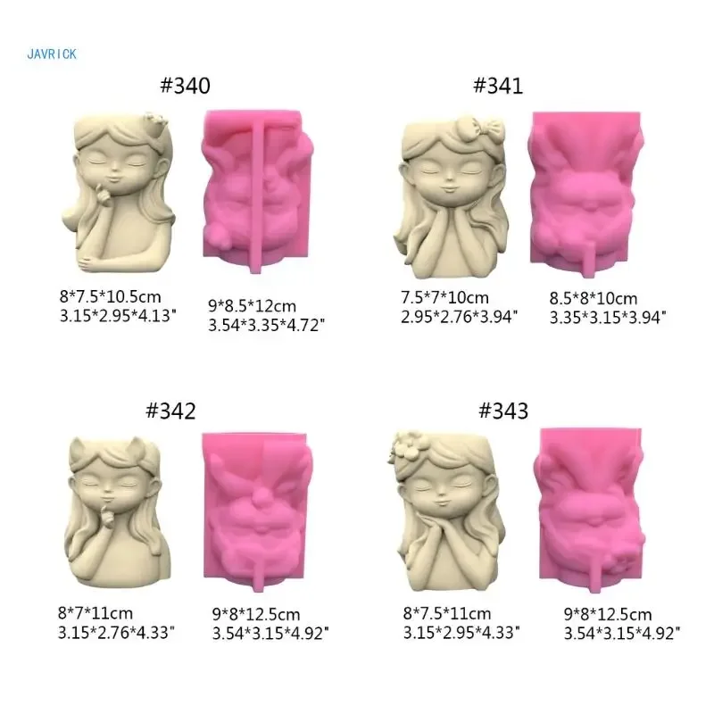 فتاة مع قالب زارع الجناح ، حامل القلم ، حاوية تصنعها بنفسك ، وعاء عصاري #6