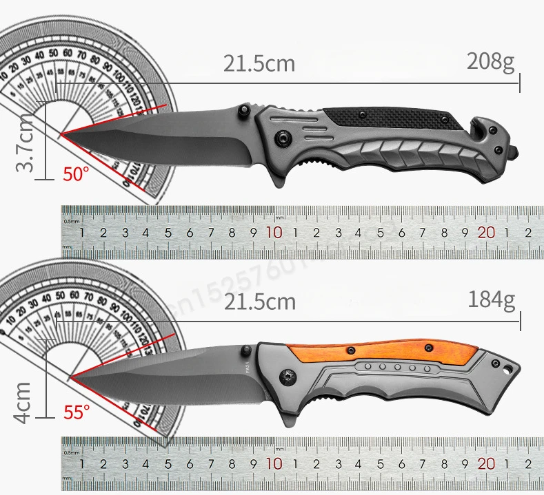 High Hardness Multifunction Folding Knives With Glass Breaker Portable Small Fruit Knife Outdoor Survival Knife Emergency Rescue