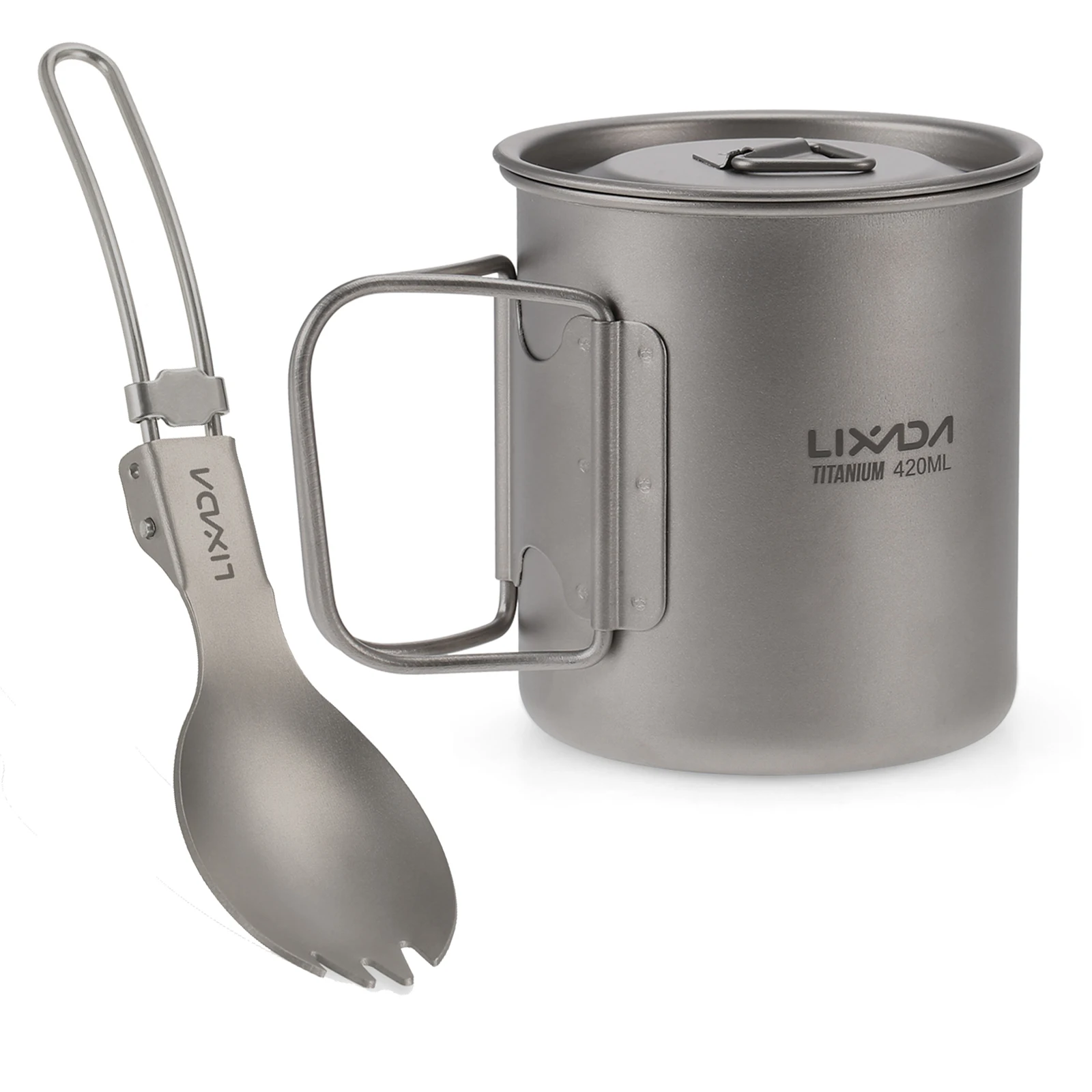 Lixada Ultralight Cookware Set 300ml/350ml/550ml/650ml Titanium