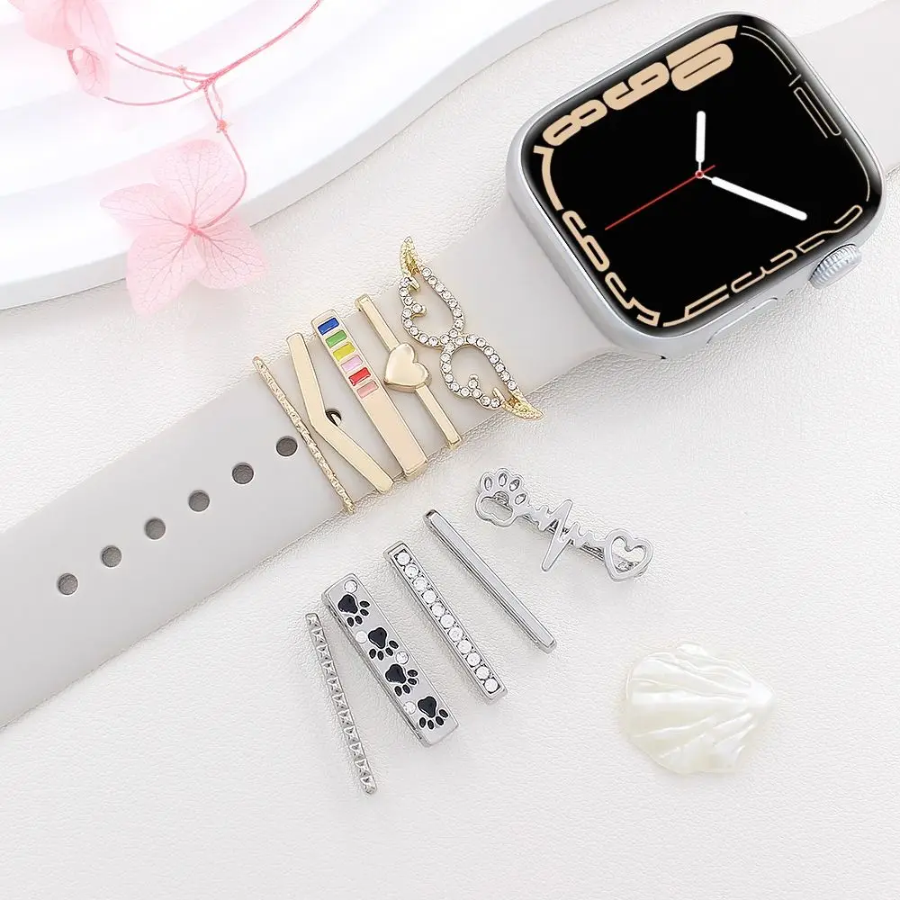 Armband Horlogeband Ornament Creatieve Diamant Broche Polsgordel Bedels Metalen Decoratieve Ring Riem Accessoires