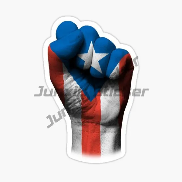 Puerto Rico Flagge Karte Emblem Frosch kreative Aufkleber Laptop Motorrad LKW Vinyl Fenster Auto Fahrrad Helm Offroad Wandt attoo