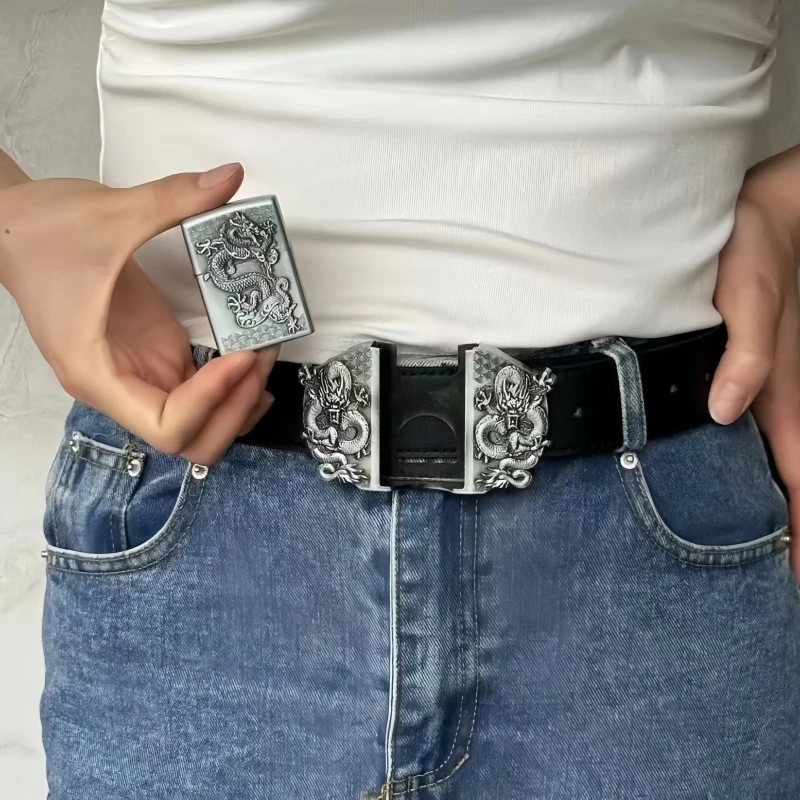 

Creative Men's Belt Lighter Metal Belt Buckle Small Tool Cigarette Accessories Personalized Fashion Smoking Gift