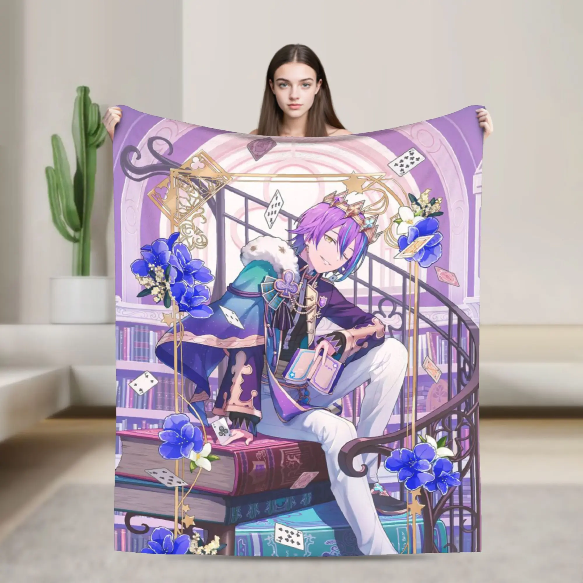 Super Soft Rui Kamishiro Throw Blanket Premium Fleece Flannel Lightweight Wonderlands x Showtime Bed Blanket Cozy Warm Blankets