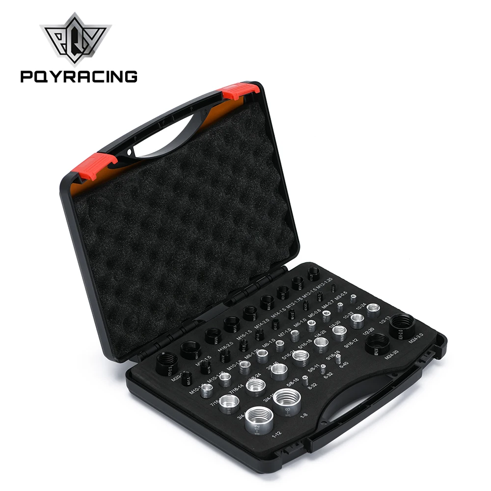 44PCS Nut & Bolt Thread Checker Tools Metric & Male Female Gauge Box Bolt/Nut Identifier Gauge with Storage Box