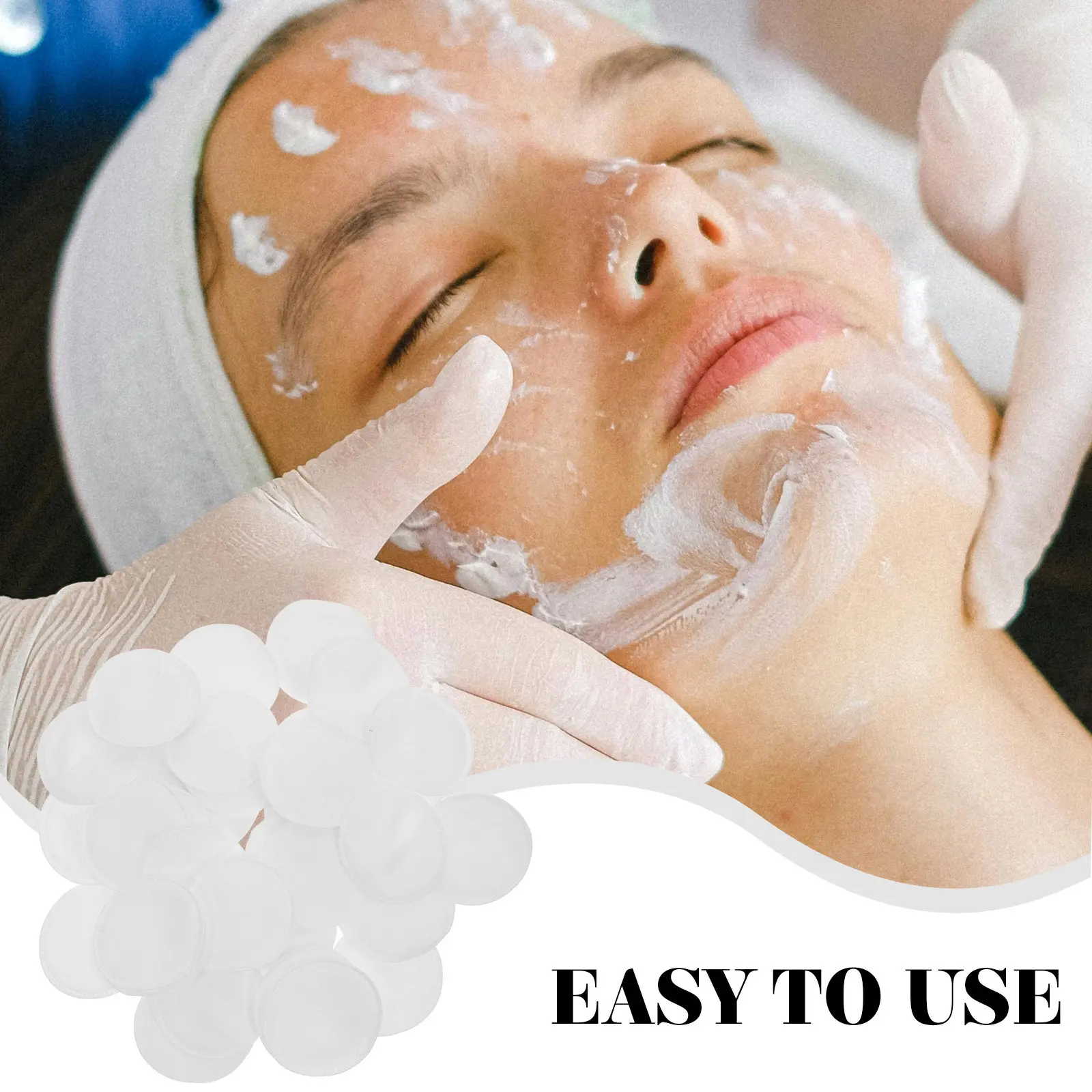 100 Dischetti di Cotone Morbido a Doppia Faccia, Spessi, per Rimozione Trucco, Bianchi, 2,36 Pollici, per Pulizia Viso e Tonico