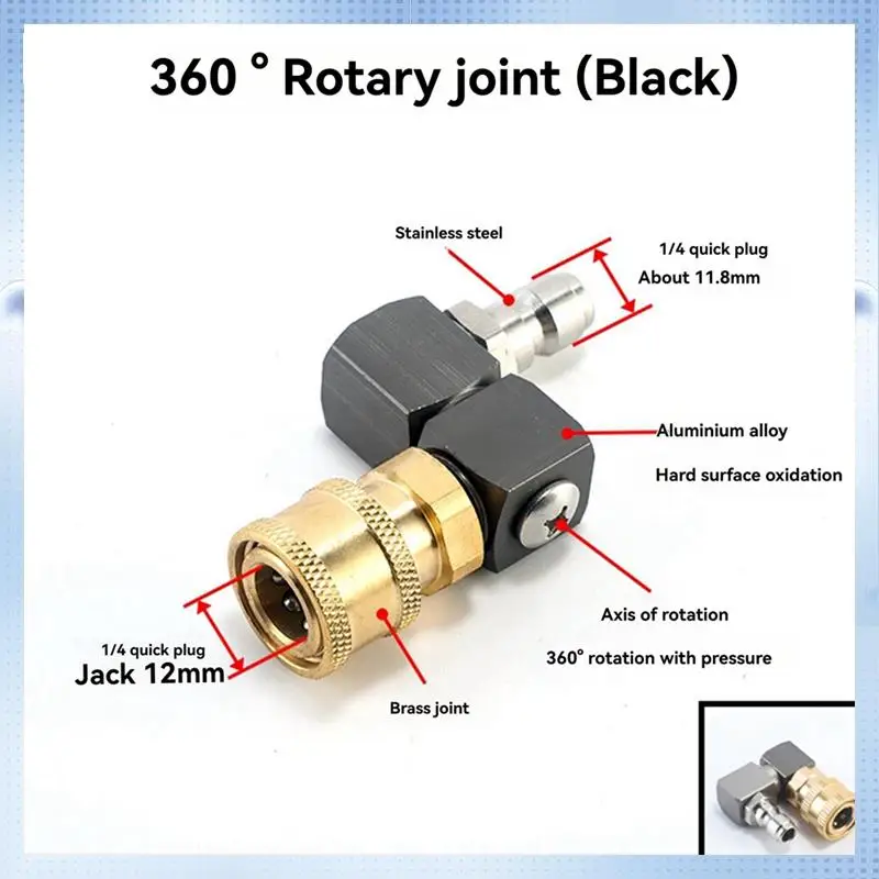 NEU – Hochdruck-Reinigungsmaschine mit 360° °   Winkeldüse und 1/4 Schnellstecker mit rotierender Einstellung