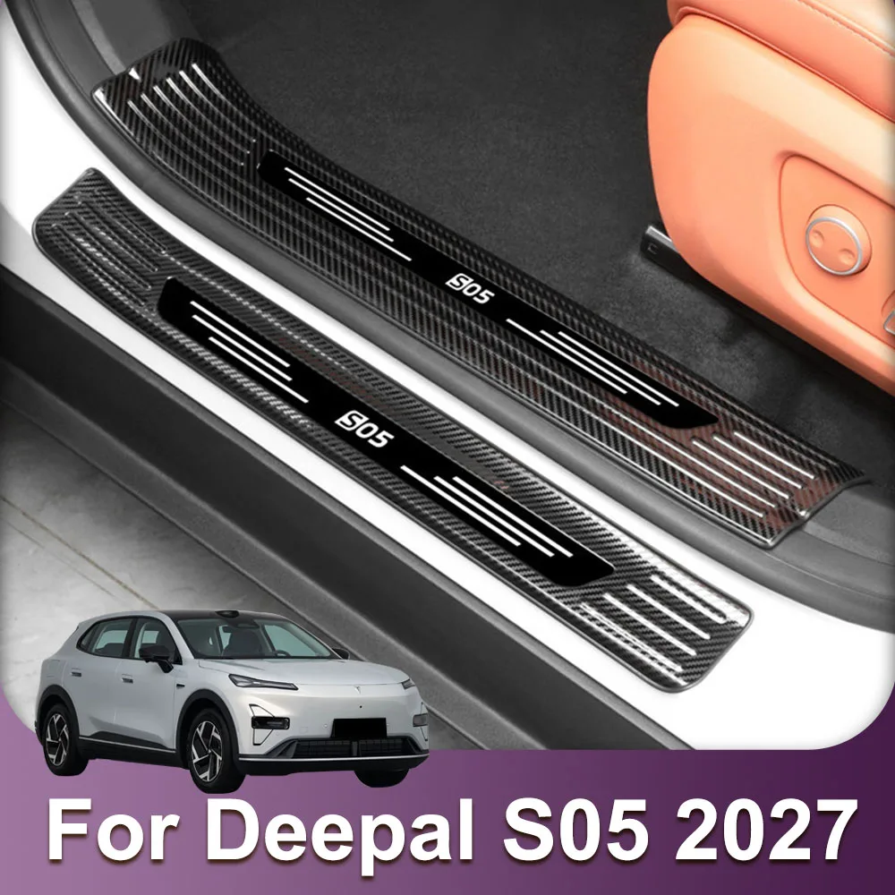 Stainless Steel Threshold Strip Fit For Changan Deepal S05 2027 Welcome Pedal Anti Stepping And Wear-resistant Car Supplies