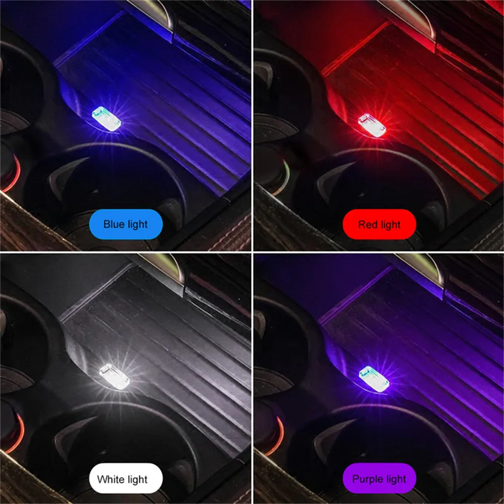 1pcs Mini LED Car Light USB Atmosphere Lights for Kia Rio Picanto Niro Forte Ceed Stonic Stinger i20 i30 8 Any Cars