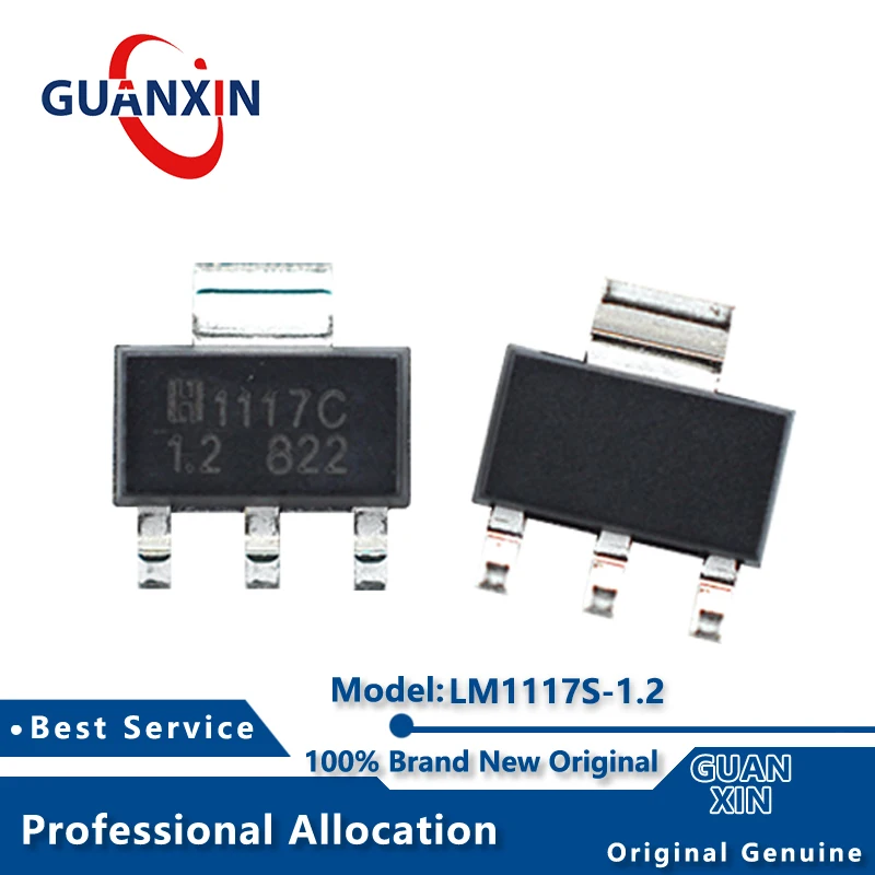 

100% New LM1117S-1.2 Marking 1117C1.2 SOT-223 LM1117