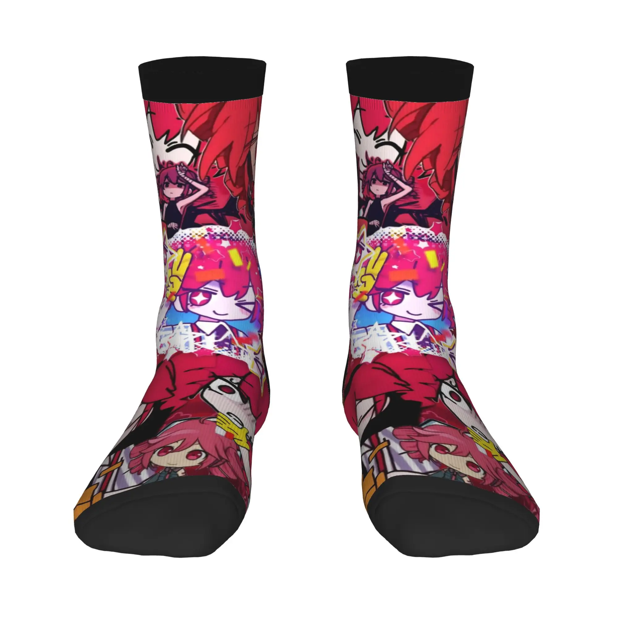 Lindas medias Kasane Teto, calcetines de moda con diseño Popular de cantante Virtual, calcetines antideslizantes de otoño, calcetines de calidad para ciclismo para parejas