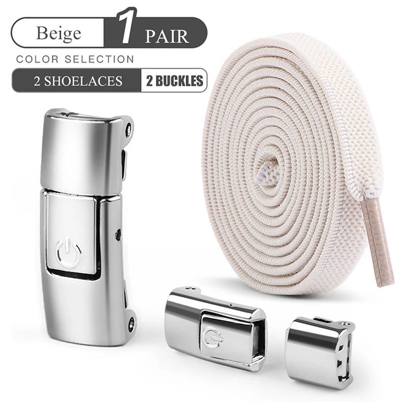 8mm Geen Stropdas Veters Druk Lock Schoenveters Zonder Stropdassen Elastische Veters Sneaker Kids Adult Verbrede Platte Schoenveter voor Schoenen