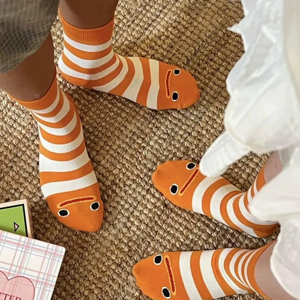 

Женские носки Funny Fish Series, дышащие носки таби, мужские короткие носки, подарок на праздник