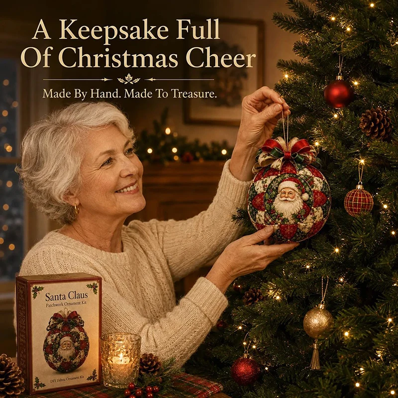 Vintage Christmas Patchwork Ball 5