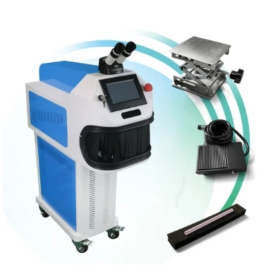 

200W 100W YAG Jewelry Welding Machine Gold Silver Laser QCW fiber laser welding machine Desktop Voice Prompt With Teaching Video