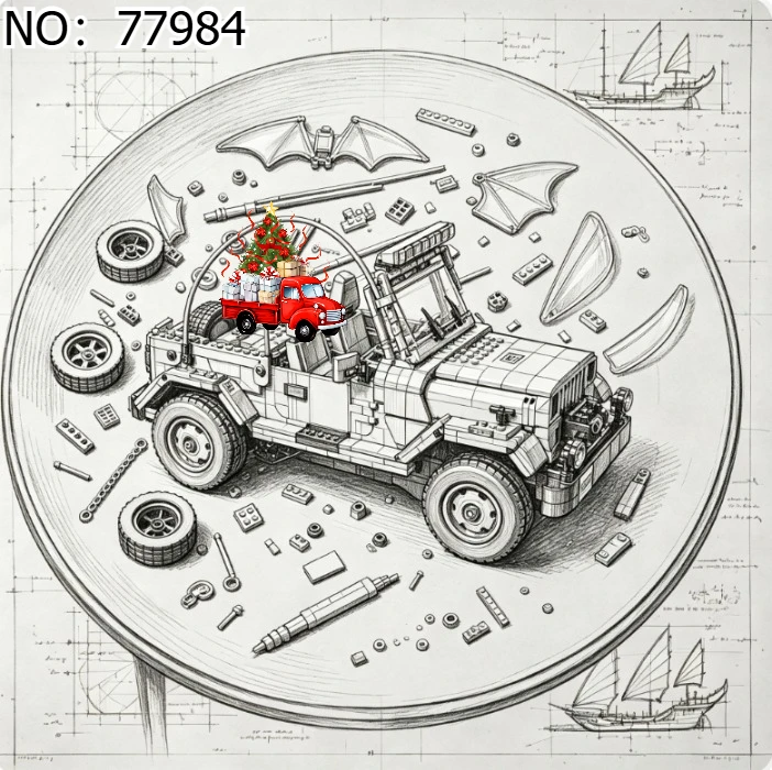 1924 Adventure Off-road Vehicle Toy Set Epic Movie Inspiration Collection Level Car Model Toy Enthusiast High-end Gift