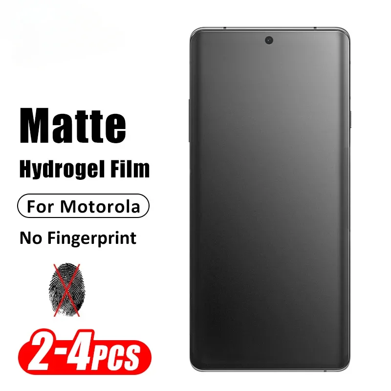 2-4Pcs Curved Matte Hydrogel Film For Motorola Edge 30 40 Neo 50 Ultra 50 Fusion Screen Protectors For Moto G85 X40 X30 S30 Pro