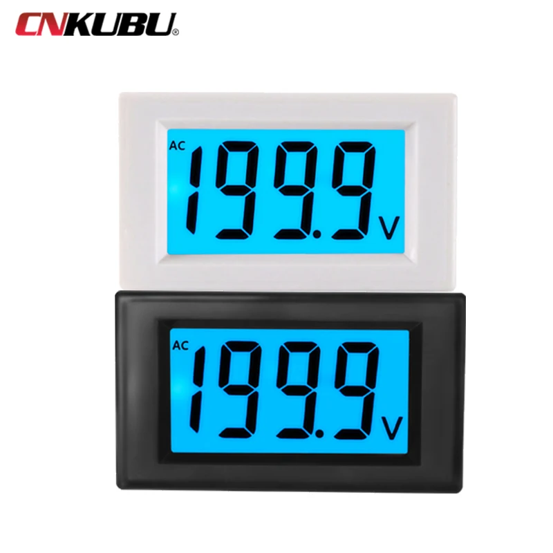 D85-222 AC Digital Display Voltmeter AC0-36V110V600V HD LCD Meter Head 220V Power Supply Easy to Install