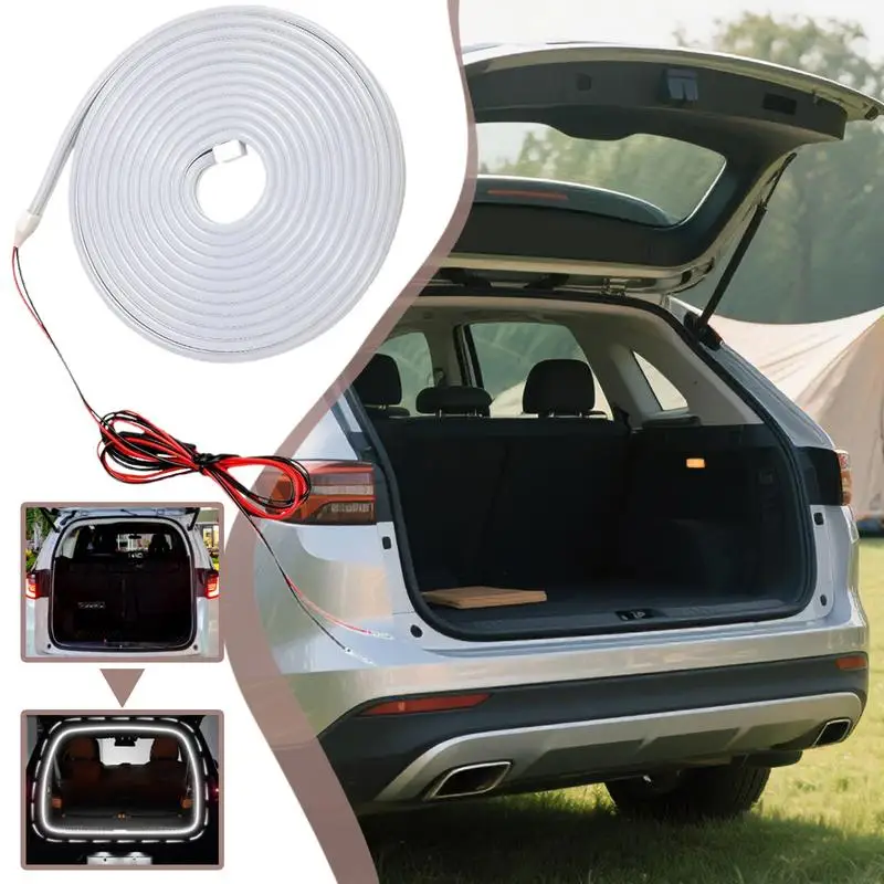 

Car Interior LED Ambient Light Strip 2M Atmosphere Lighting Kit Auto Decorative Lamp Intelligent automatic induction trunk light