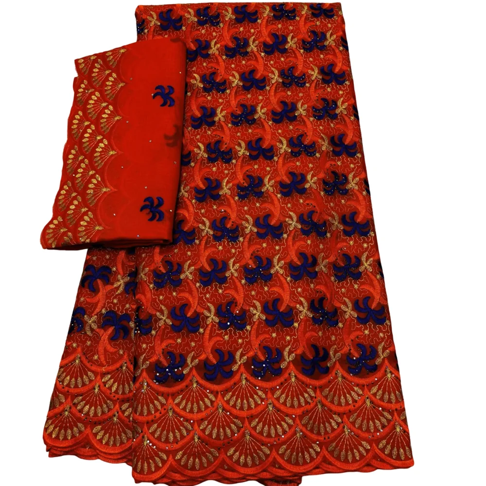 Cheap 5+2 Yards Multicolor African Swiss Voile Lace Fabric 2026 High Quality Nigerian Cotton Embroidery Fabric Wedding Party Sew